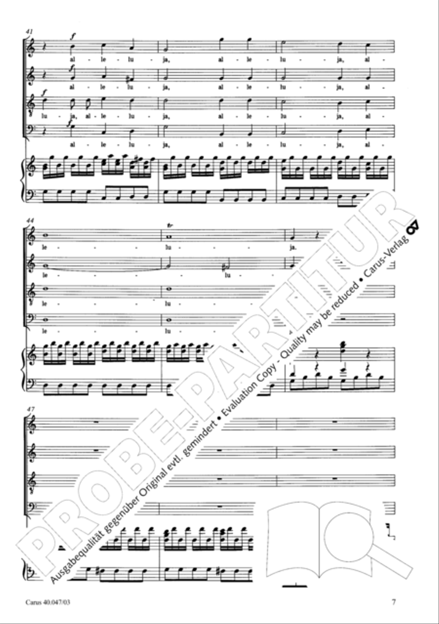Regina coeli in C major 4-Part scores gallery preview page 8