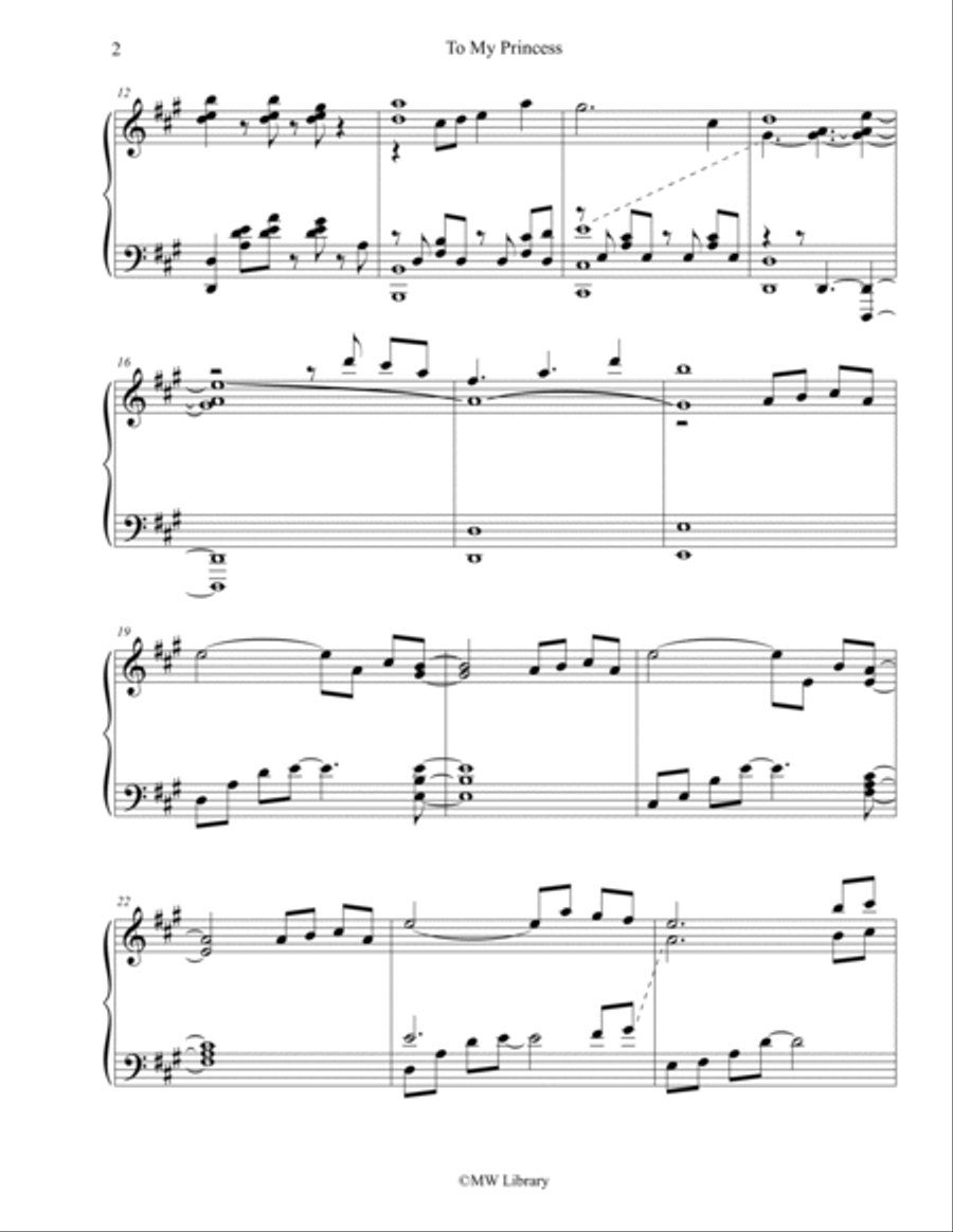 To My Princess - Tears of Themis - Encounter (Original Game Soundtrack) Piano Solo scores gallery preview page 2