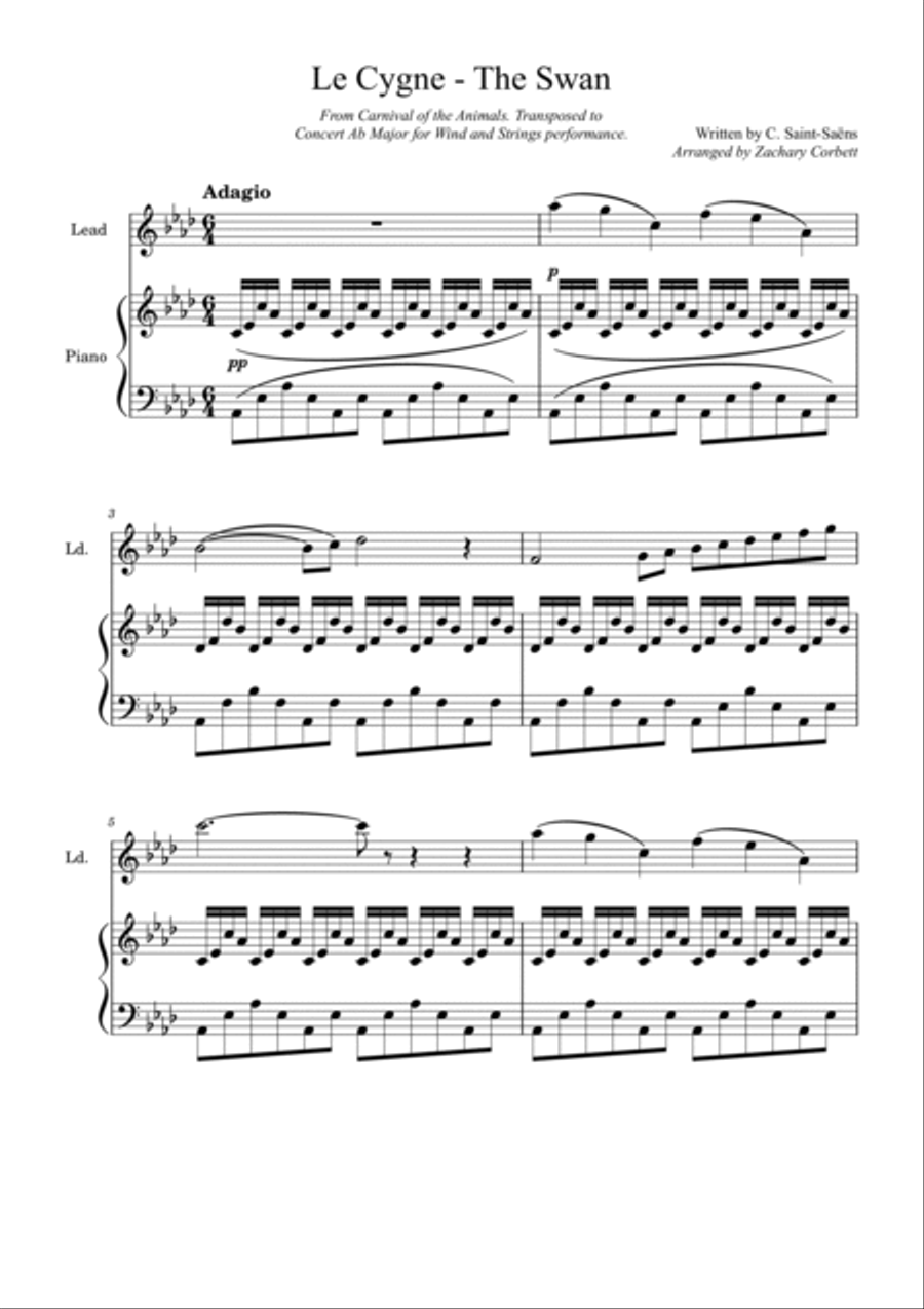 The Swan - Le Cygne The Swan - Le Cygne Viola scores gallery preview page 2