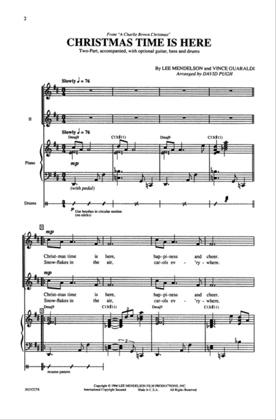 Christmas Time Is Here 2-Part scores gallery preview page 2