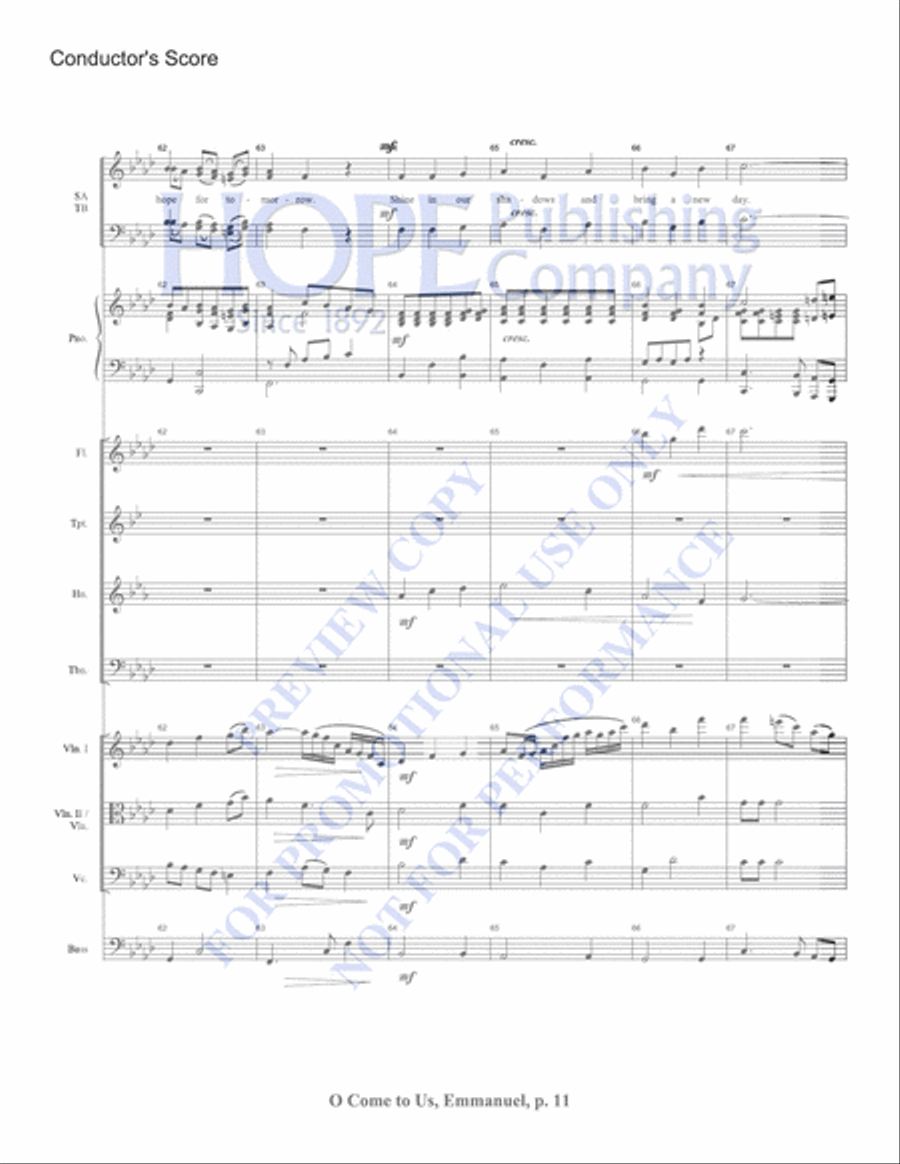 O Come to Us, Emmanuel Choir scores gallery preview page 11