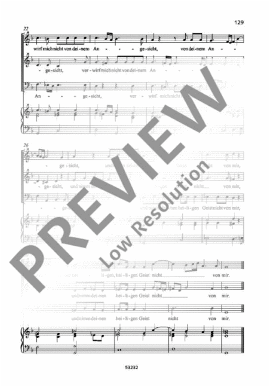 Schaff in mir, Gott, ein reines Herz A Cappella scores gallery preview page 4