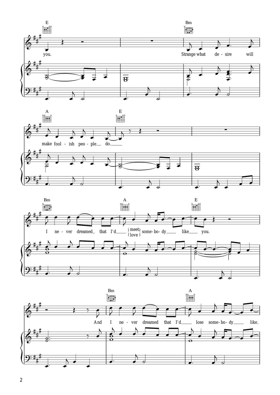 Wicked Game Acoustic Guitar scores gallery preview page 2