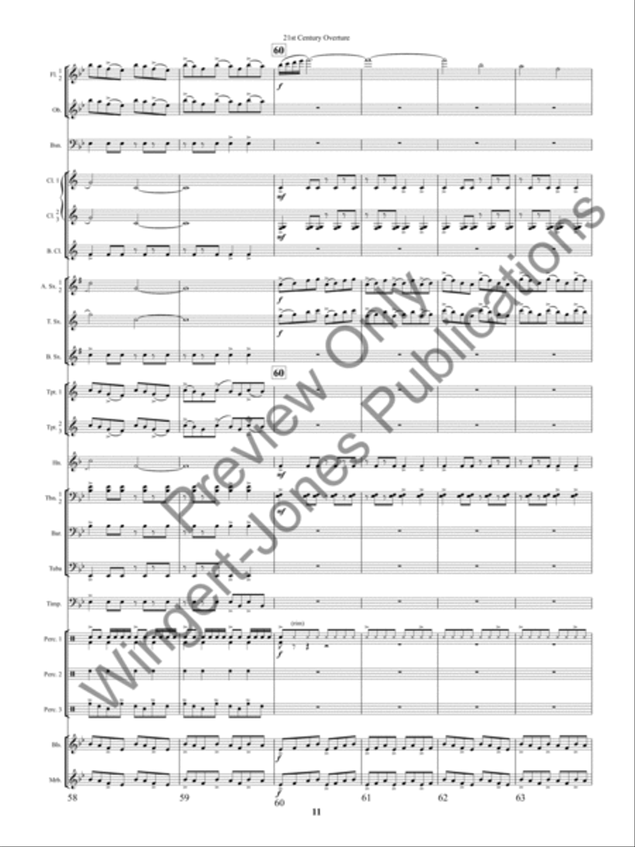 21st Century Overture Concert Band scores gallery preview page 14