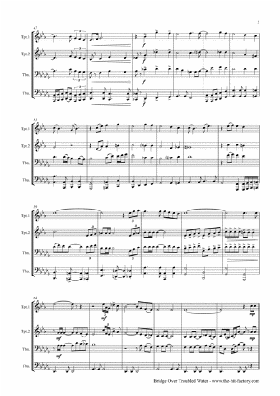Bridge Over Troubled Water Horn scores gallery preview page 3