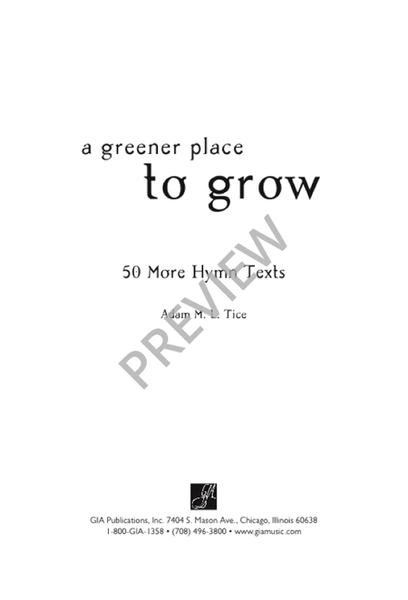 A Greener Place to Grow