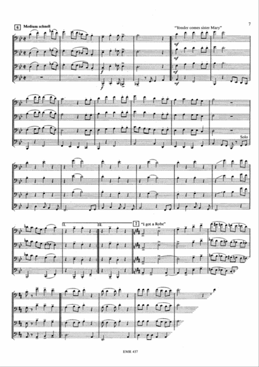 A Gospel Voyage Trombone Quartet scores gallery preview page 7