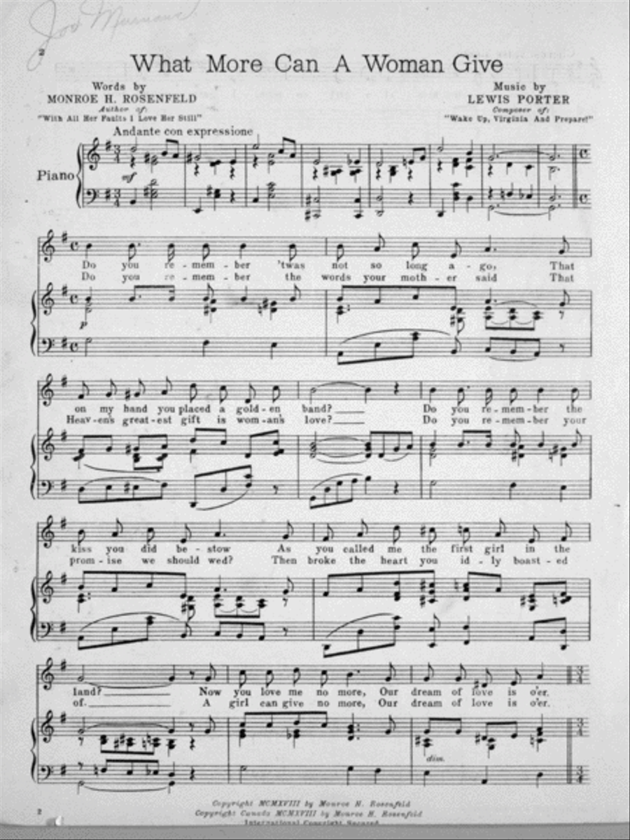 What More Can a Woman Give Voice scores gallery preview page 2