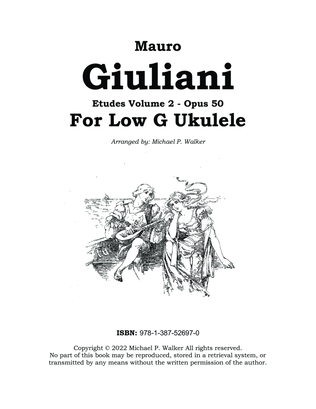 Mauro Giuliani: Etudes Volume 2 - Opus 50 For Low G Ukulele