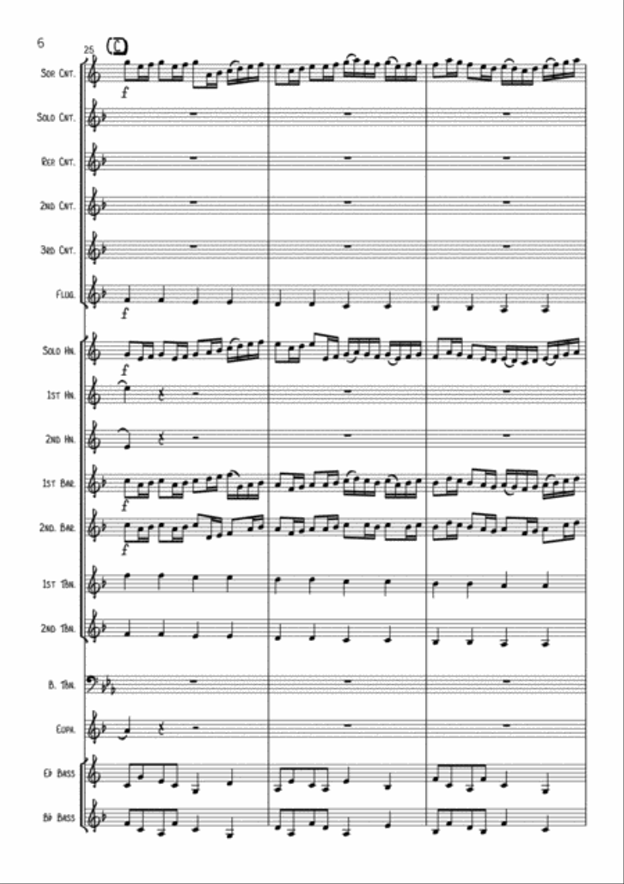 Pachelbel's Canon - arranged for brass band Brass Band scores gallery preview page 6