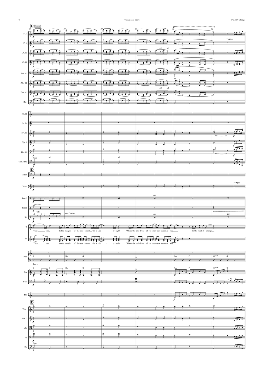 Wind Of Change Full Orchestra scores gallery preview page 6