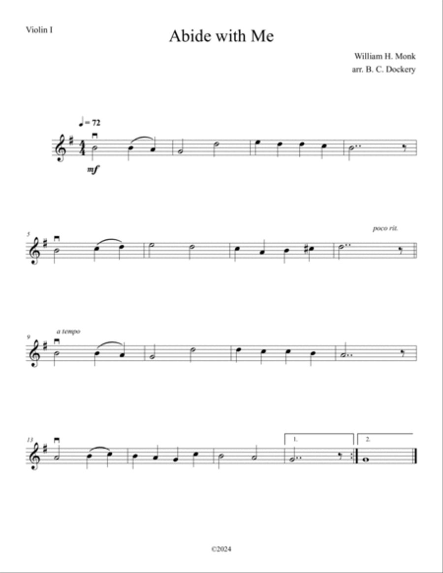 Abide with Me (String Quartet) String Quartet scores gallery preview page 3