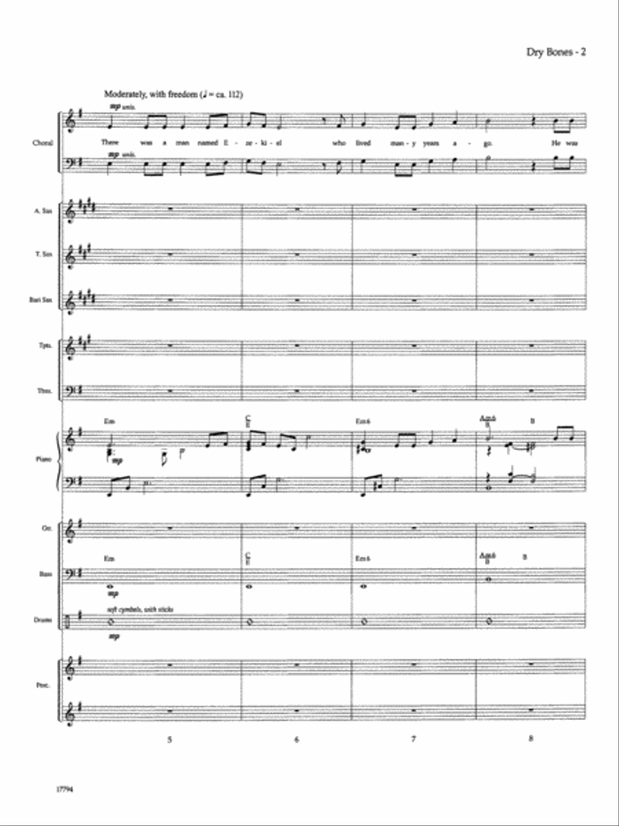 Dry Bones Choir scores gallery preview page 3
