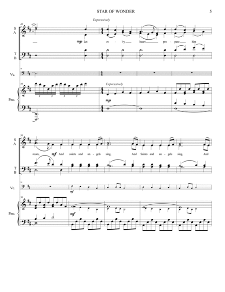 Star of Wonder: Medley of We Three Kings and Joy to the World (SATB with optional Cello) image number null