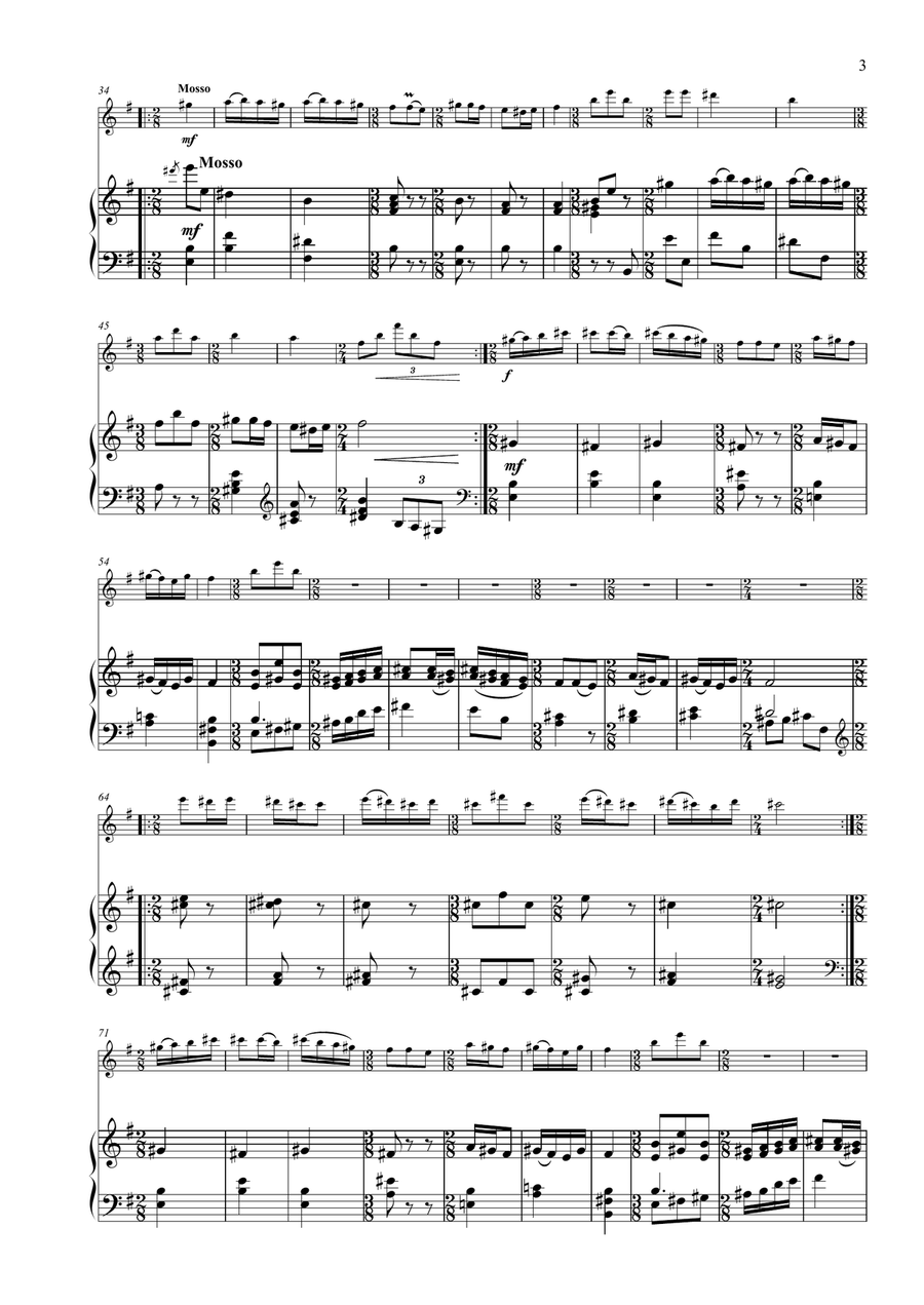 DOJRANKA - Suite for flute and piano from the Ballet Labin i Dojrana Flute Solo scores gallery preview page 4
