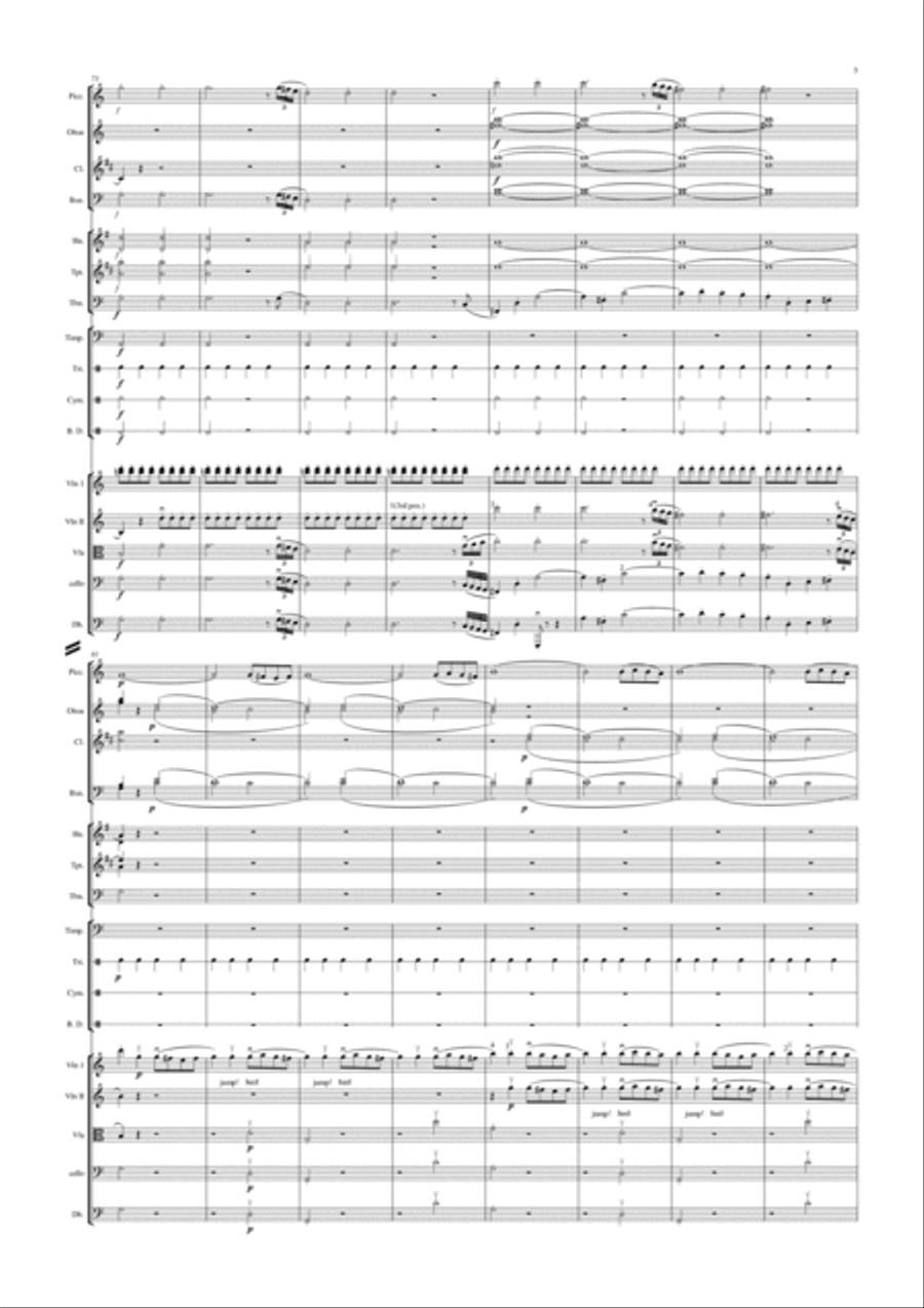 Mozart Seraglio Overture (arranged for school orchestra) Full Orchestra scores gallery preview page 6