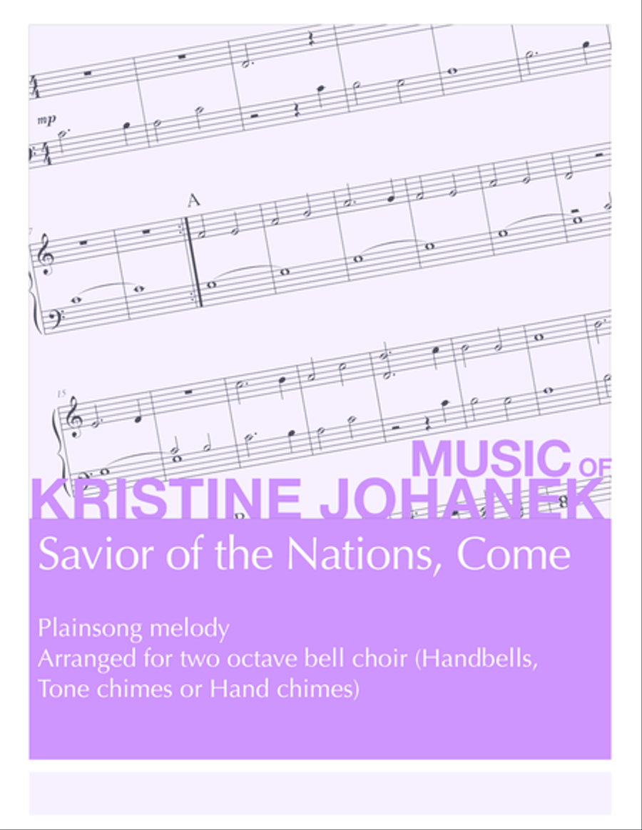 Savior of the Nations, Come (2 octave handbells, tone chimes or hand chimes) 2-Octaves scores gallery preview page 1