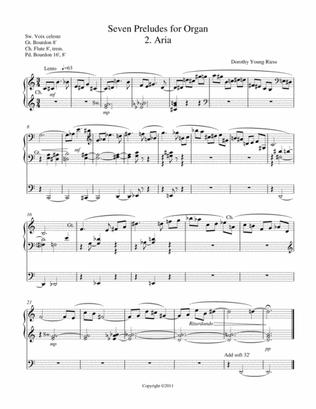 Seven Preludes for Organ, 2. Aria