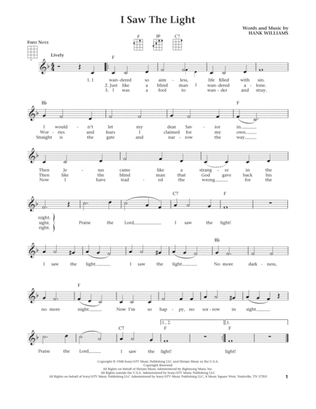 I Saw The Light (from The Daily Ukulele) (arr. Liz and Jim Beloff)