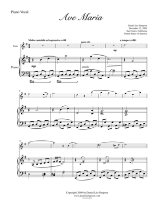 Ave Maria for Flute & Piano