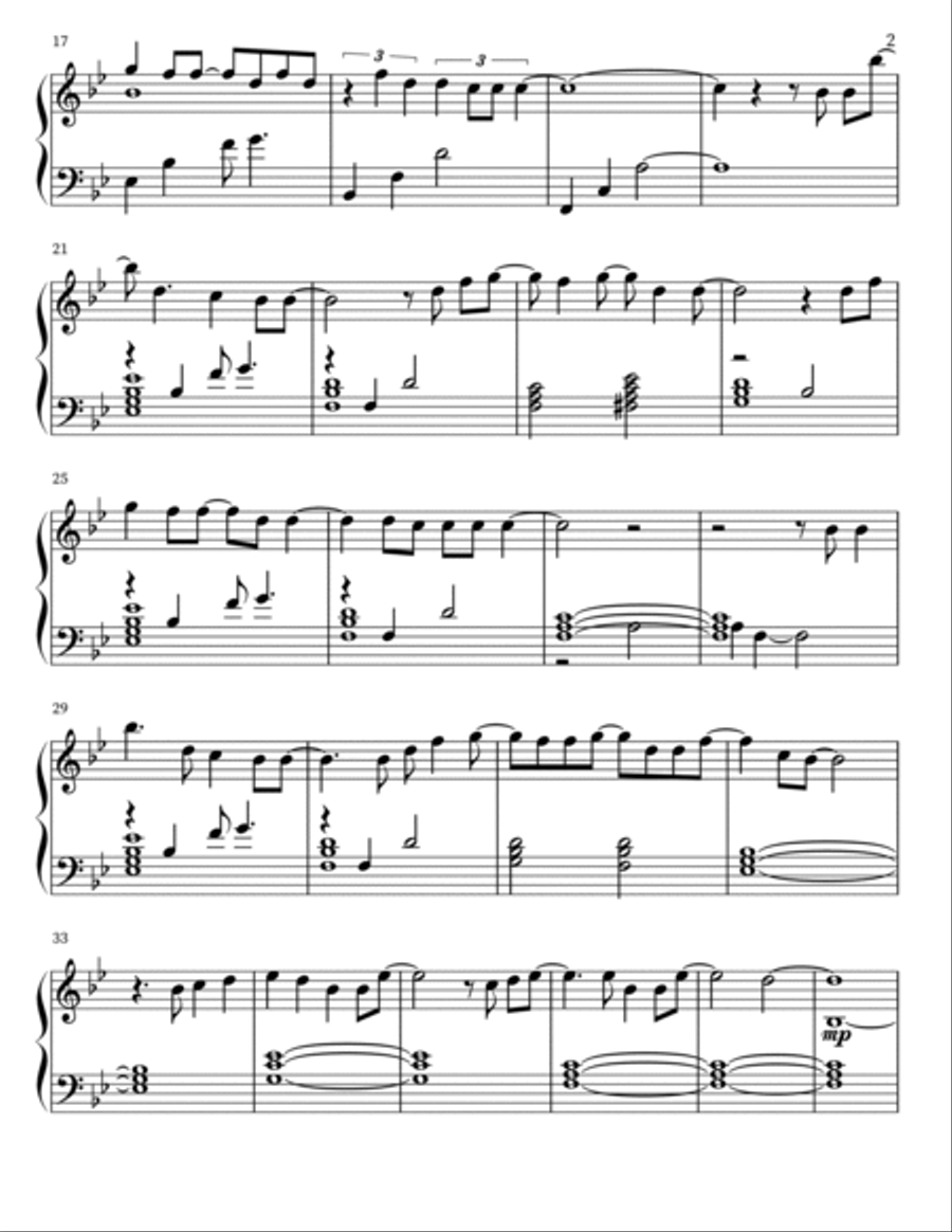 Beautiful Things Piano Solo scores gallery preview page 2