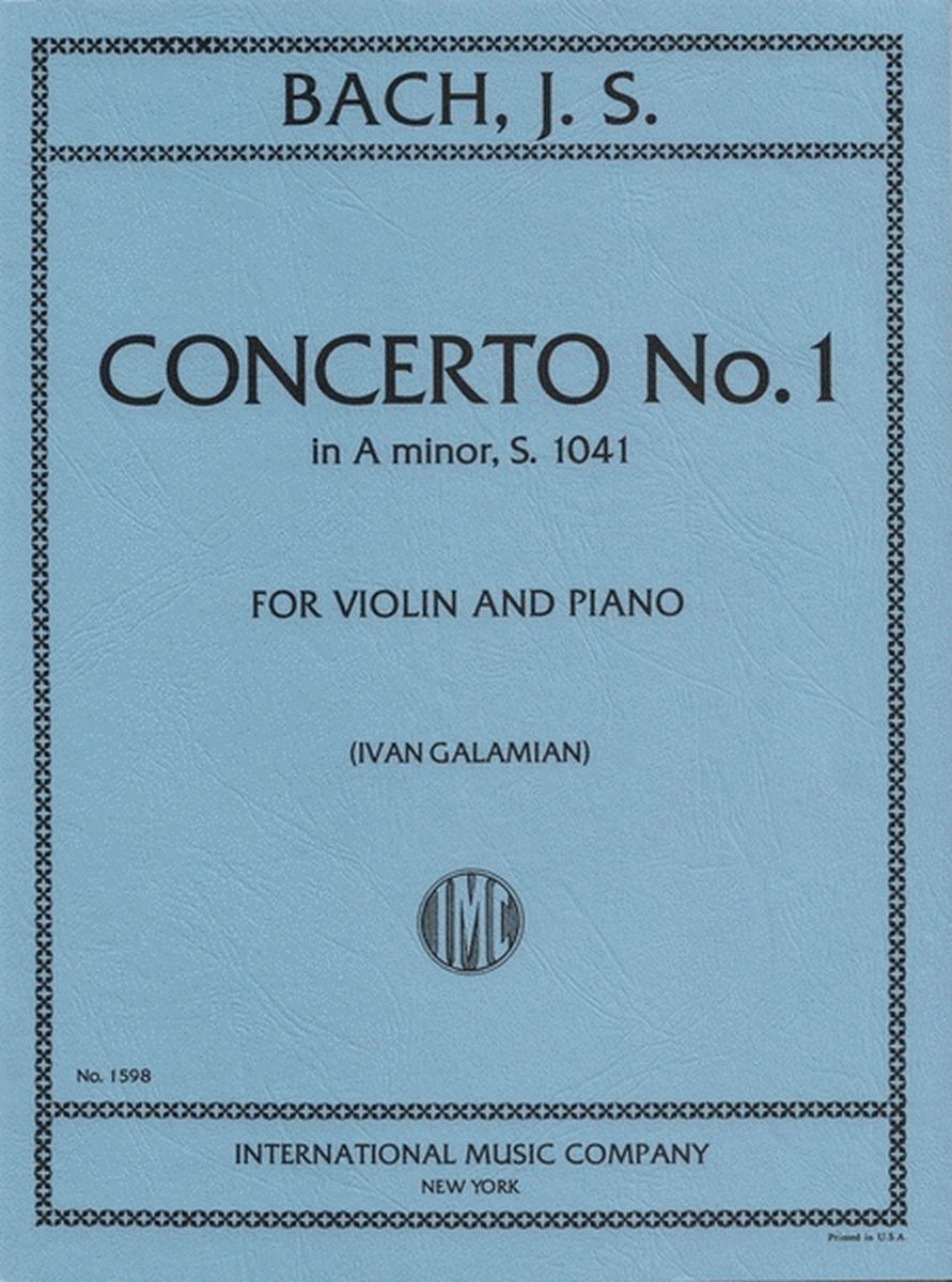 Bach - Concerto Bwv 1041 A Min