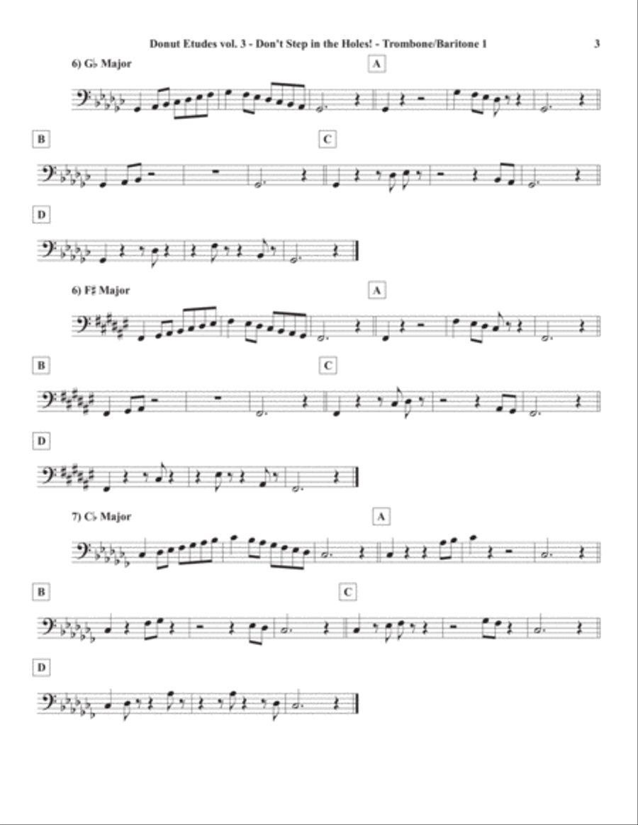 Donut Etudes vol. 3: Don’t Step in the Holes! – Tuba Quartet (Tuba/Euphonium) Tuba Quartet scores gallery preview page 6