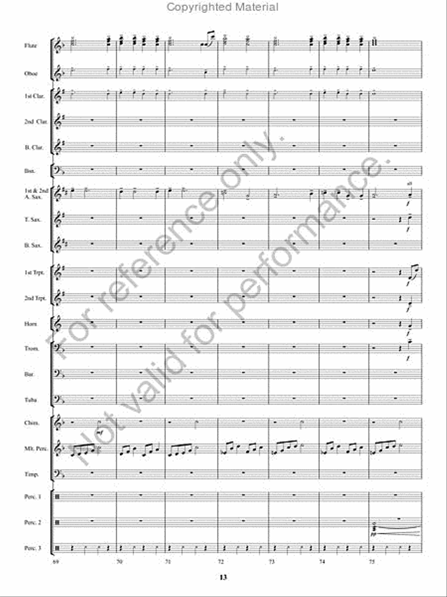 Kennesaw Mountain Celebration Concert Band scores gallery preview page 12