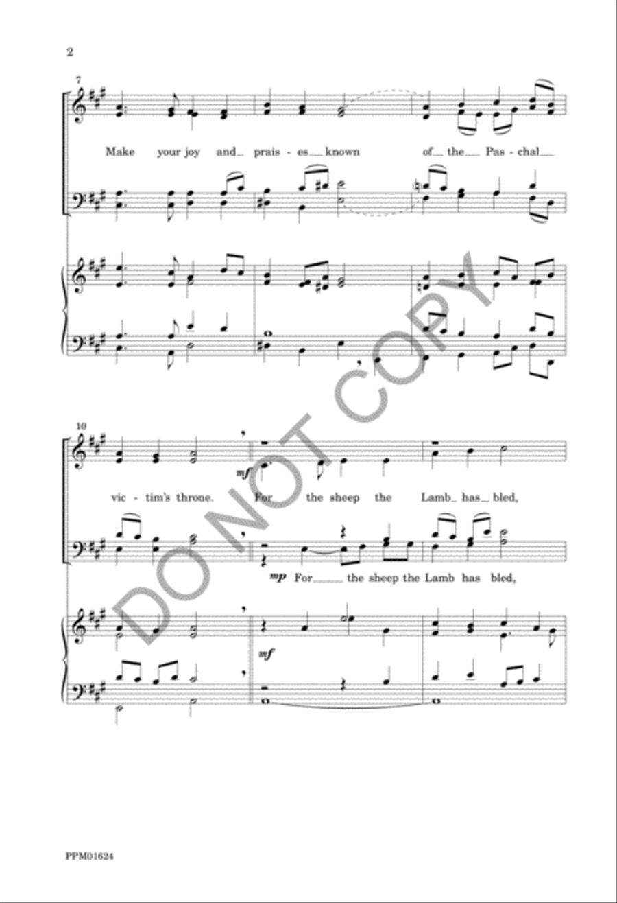 Christ, the Lord, Is Risen Today 4-Part scores gallery preview page 5