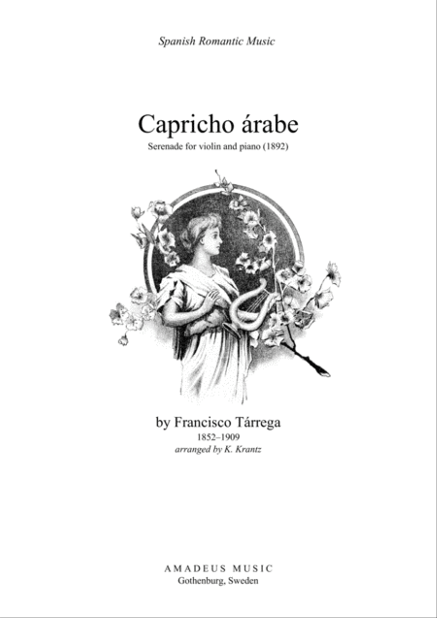 Capricho arabe/Capricho árabe for violin and piano Violin Solo scores gallery preview page 1