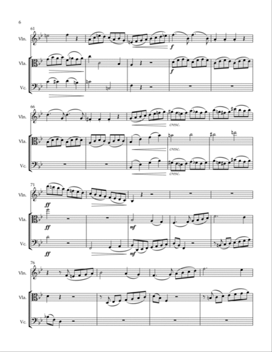 Allegretto tranquillo String Trio scores gallery preview page 6