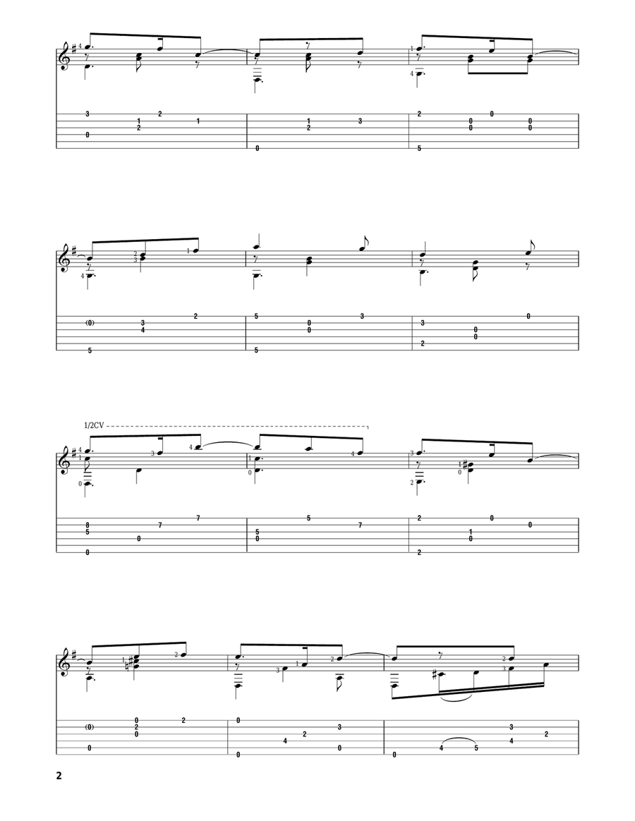 Italian Street Song Acoustic Guitar scores gallery preview page 2