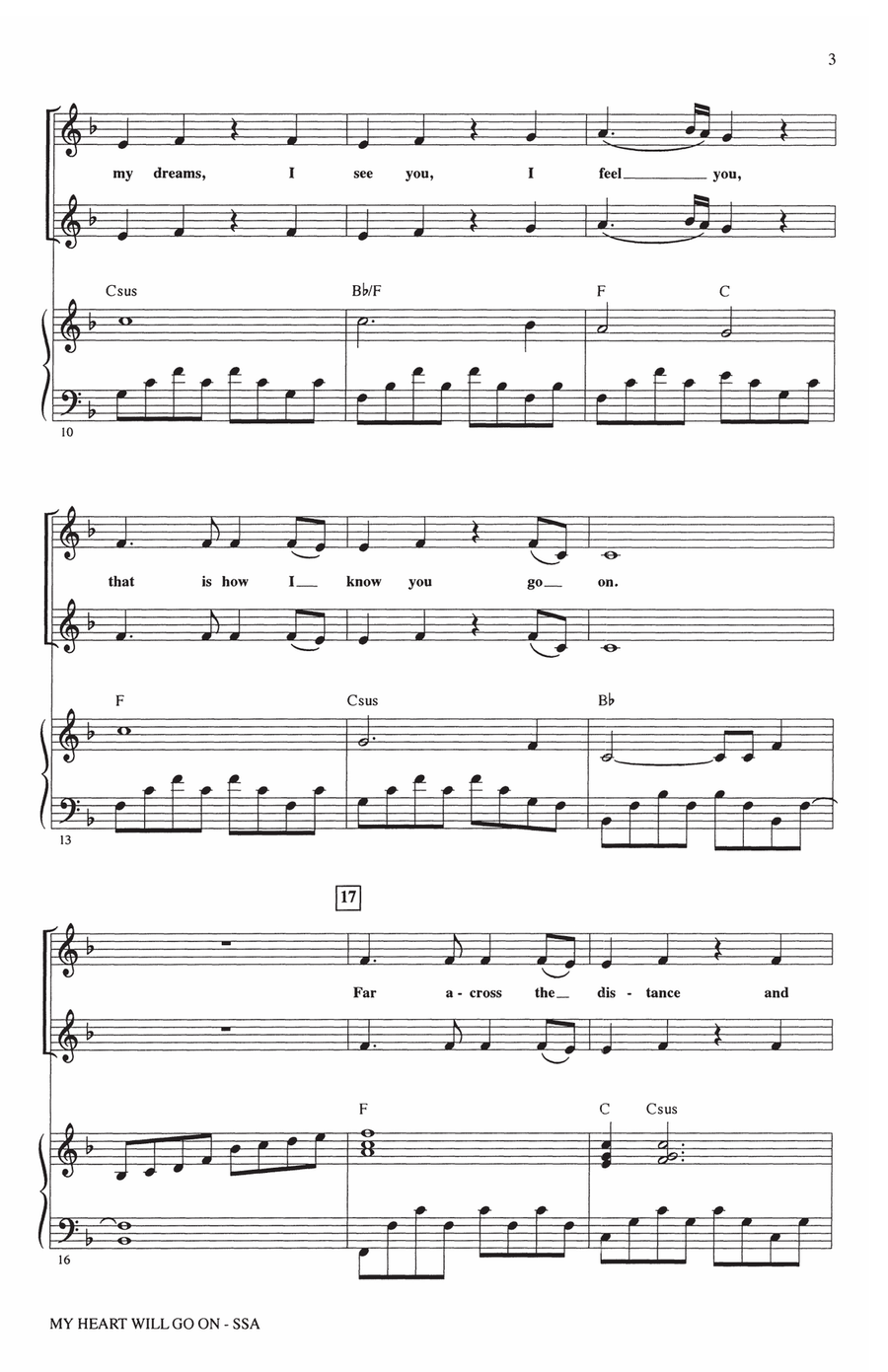 My Heart Will Go On (Love Theme From 'Titanic') (arr. Alan Billingsley) SSA scores gallery preview page 2