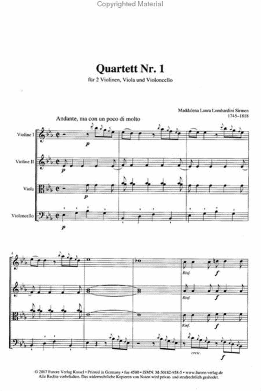 Streichquartett Nr. 1 Streichquartett Nr. 1 String Quartet scores gallery preview page 2