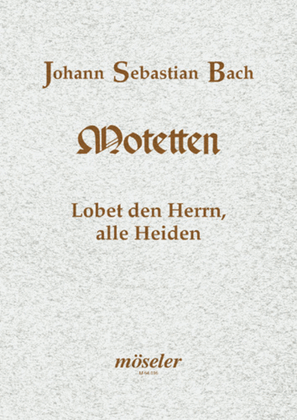 Book cover for Lobet den Herrn, alle Heiden BWV 230