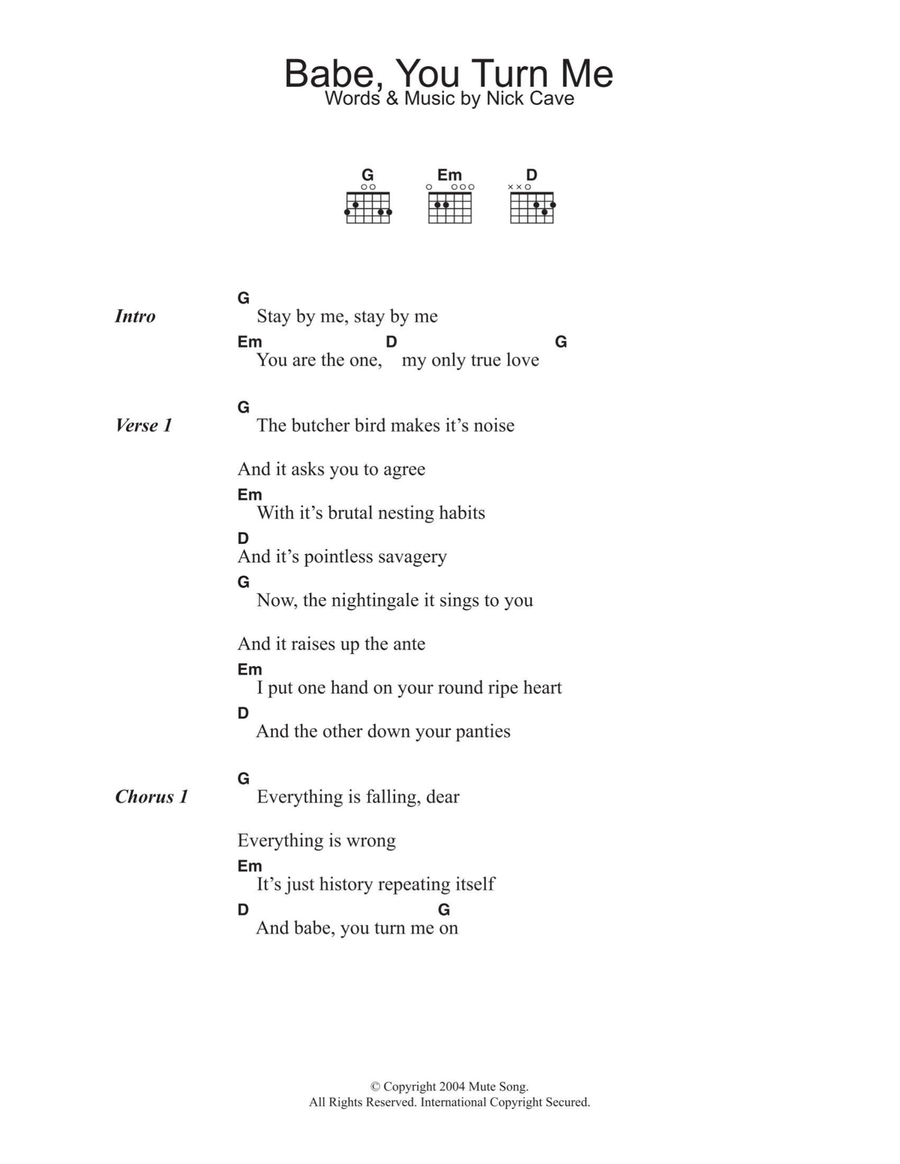 Babe, You Turn Me On Acoustic Guitar scores gallery preview page 1