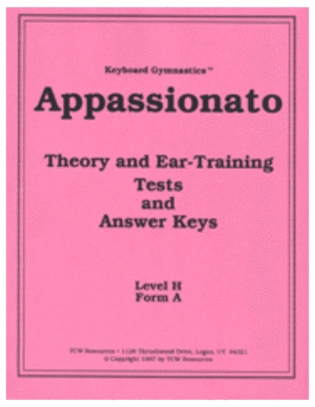 Keyboard Gymnastics Theory & Ear-Training Test Appassionato