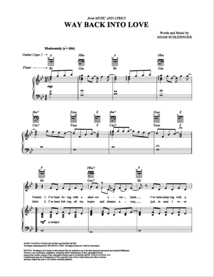 Way Back Into Love (from 