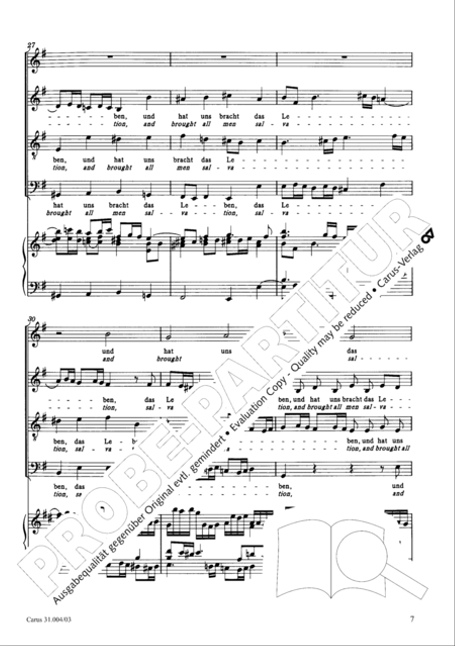 Christ lay in death's cold prison (Christ lag in Todesbanden) 4-Part scores gallery preview page 8