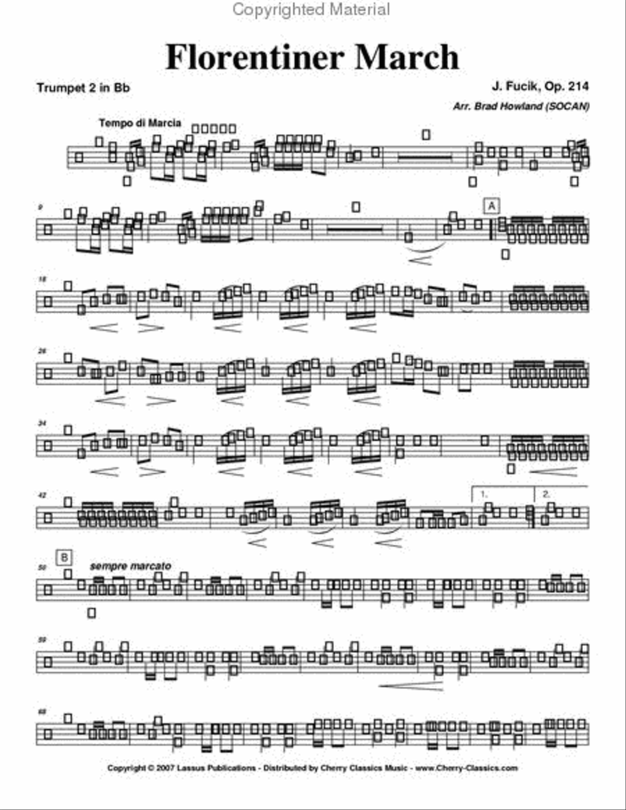 Florentiner March Brass Quintet scores gallery preview page 6