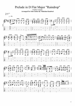 Raindrop Prelude (Op. 28 No.15) - F. Chopin (Classical Guitar)