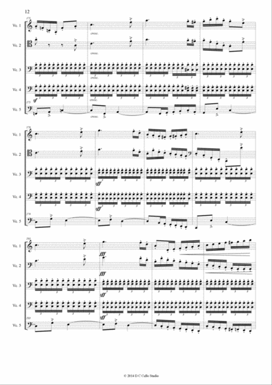 Andante from Trio in E​-​flat, Op. 100 String Quintet scores gallery preview page 6