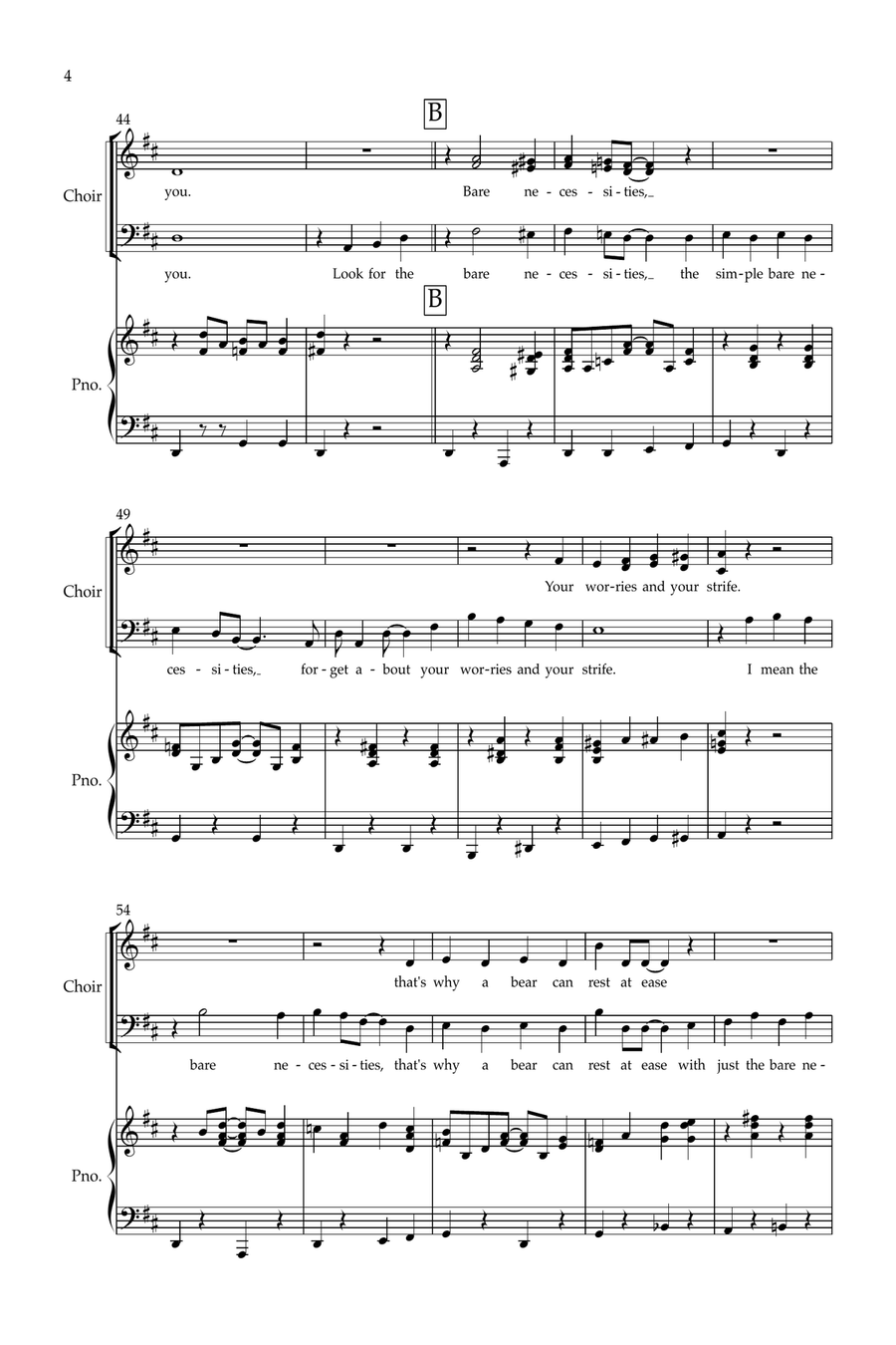 The Bare Necessities 3-Part scores gallery preview page 4