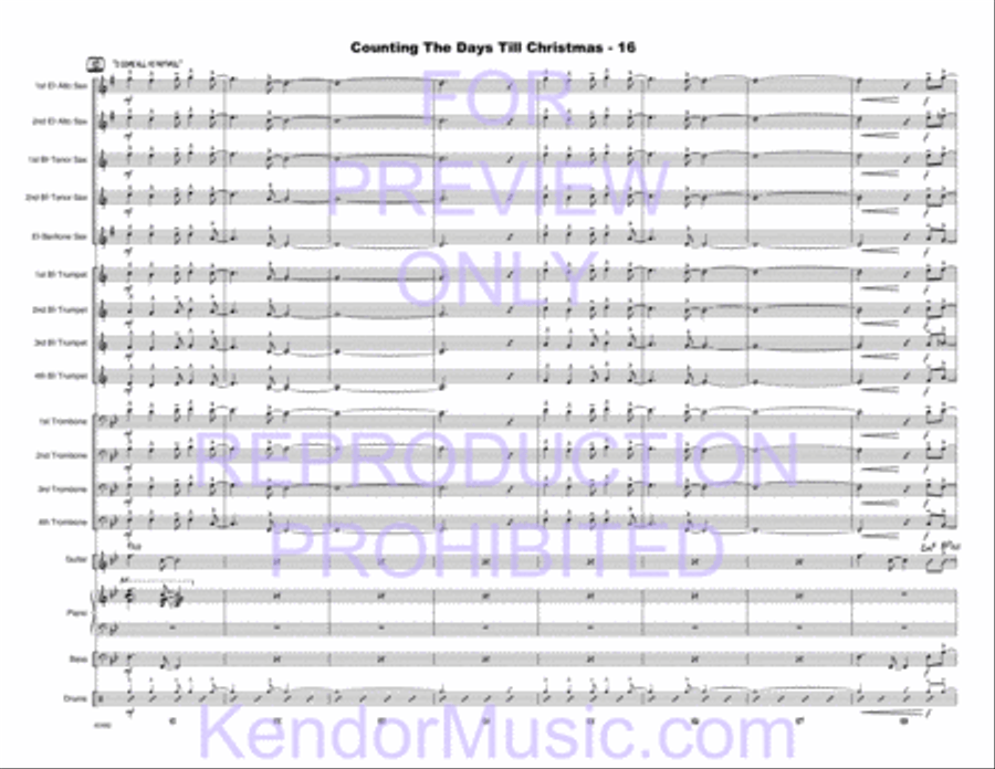 Counting The Days Till Christmas Jazz Ensemble scores gallery preview page 17