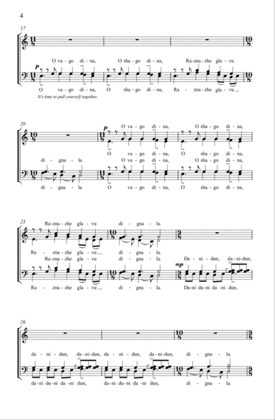 Ne sedi, Djemo (Don't just sit there, Djemo!) 4-Part scores gallery preview page 3