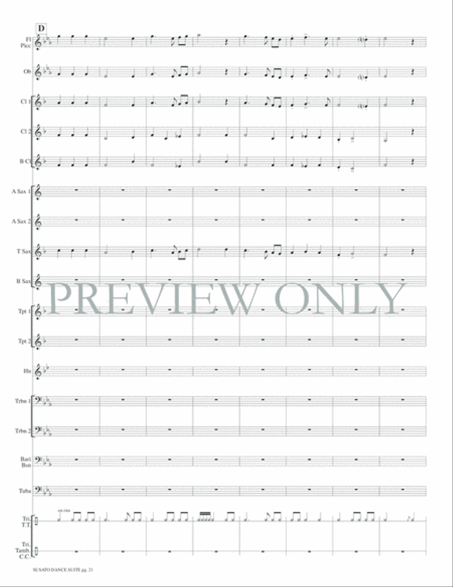 Susato Dance Suite (from Danserye) Concert Band scores gallery preview page 24