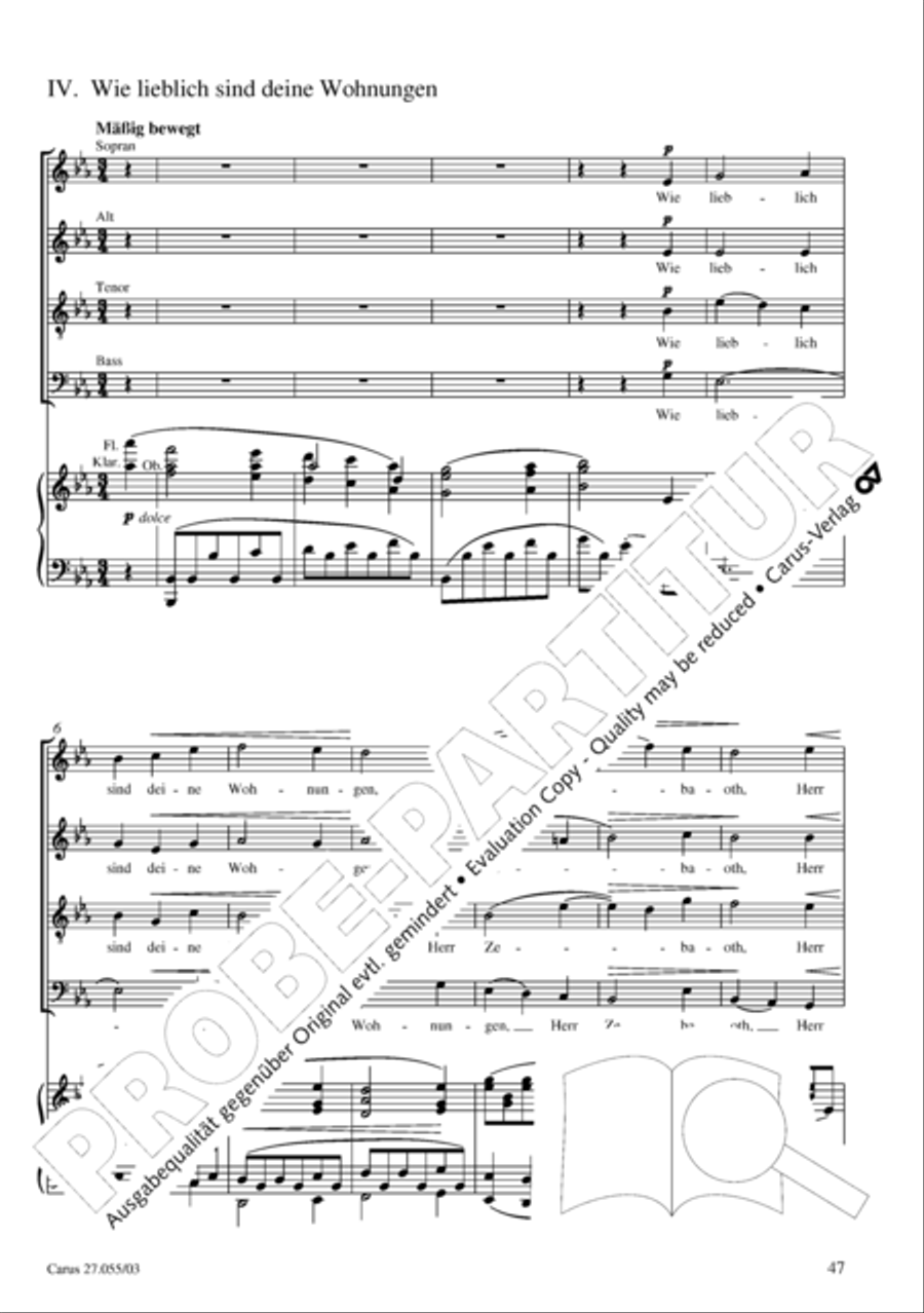 Ein Deutsches Requiem (German Requiem) 4-Part scores gallery preview page 50