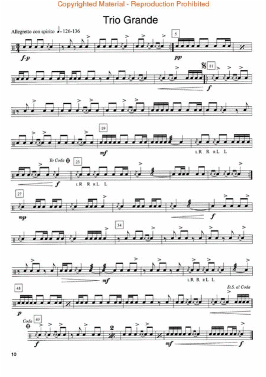 40 Intermediate Snare Drum Solos Percussion scores gallery preview page 3