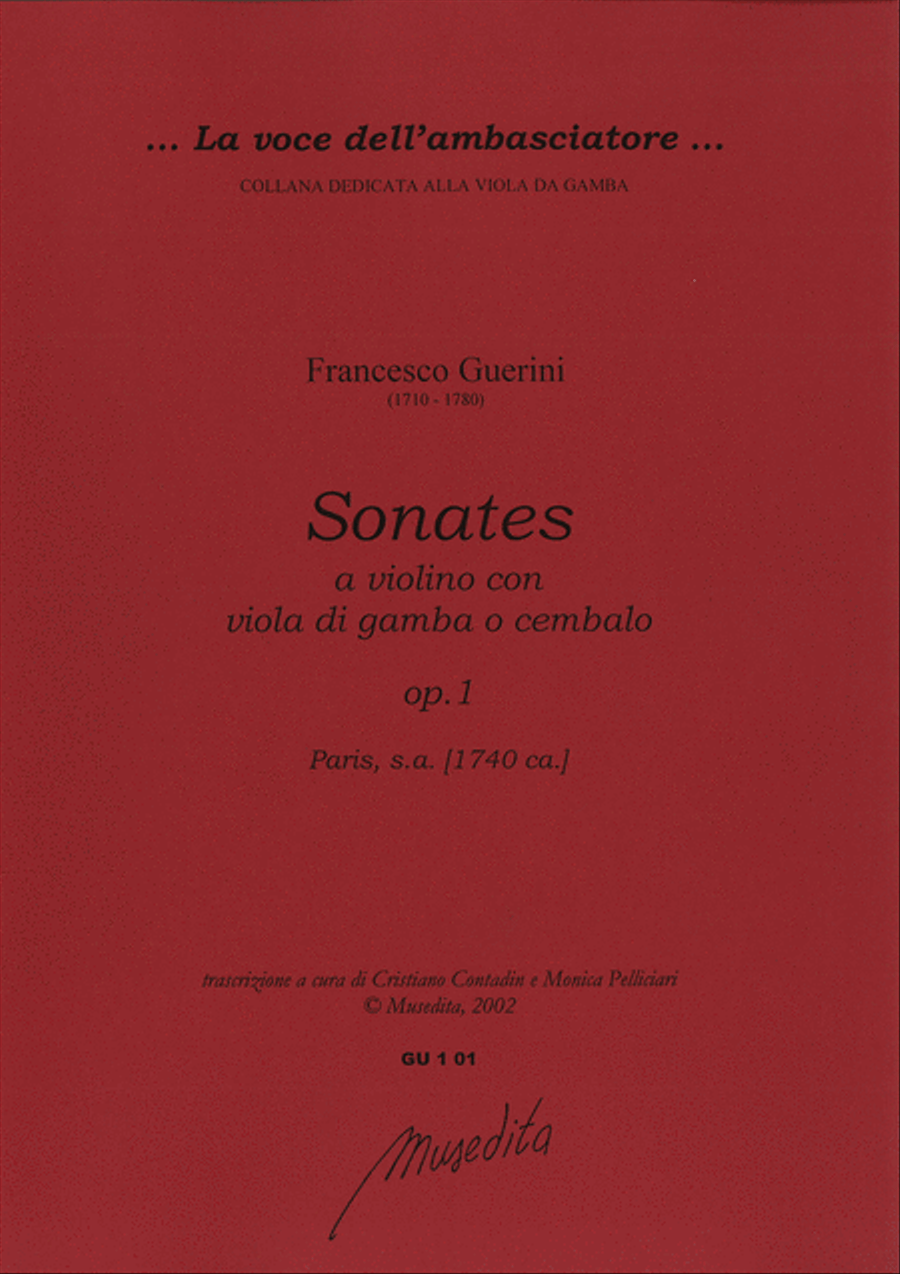 Sonate op.1 (Amsterdam, [1740]) Violin scores gallery preview page 1