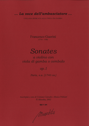 Book cover for Sonate op.1 (Amsterdam, [1740])